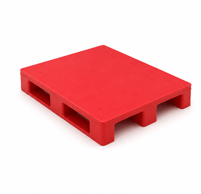 Moulded plastic pallet built for repeated warehouse cycles